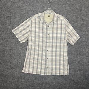 Columbia Mens Button Up Shirt Size XL Plaid Multi Color Outdoor Camping Hiking